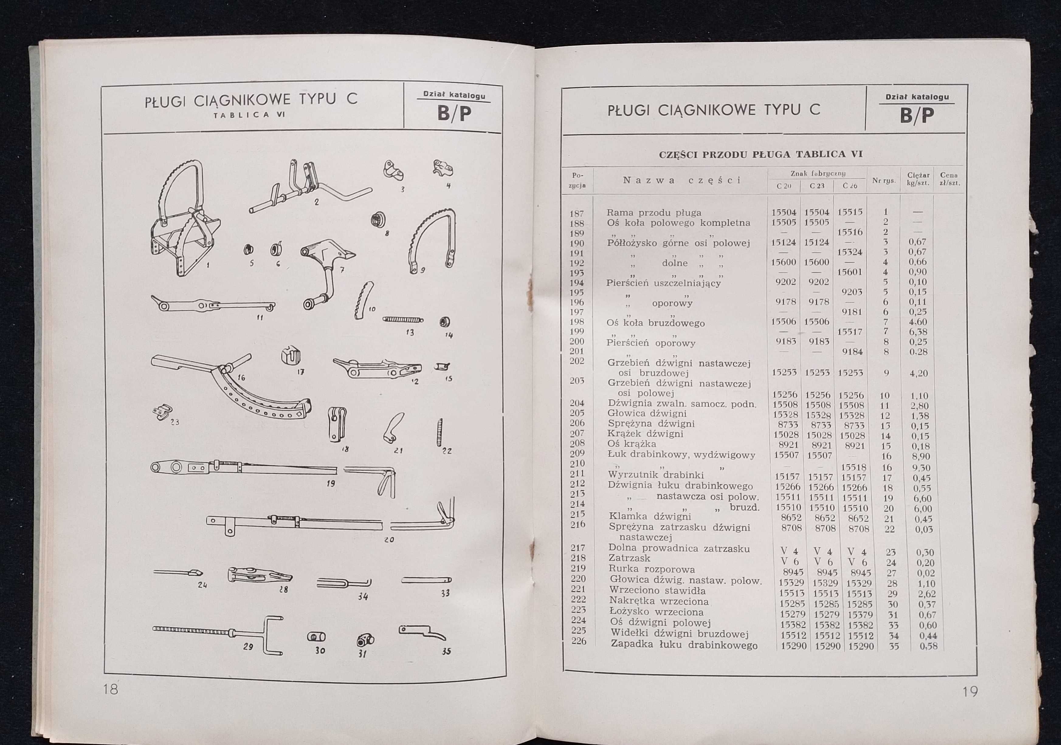 Katalog części maszyn rolniczych Ursus C45 Lanz Buldog