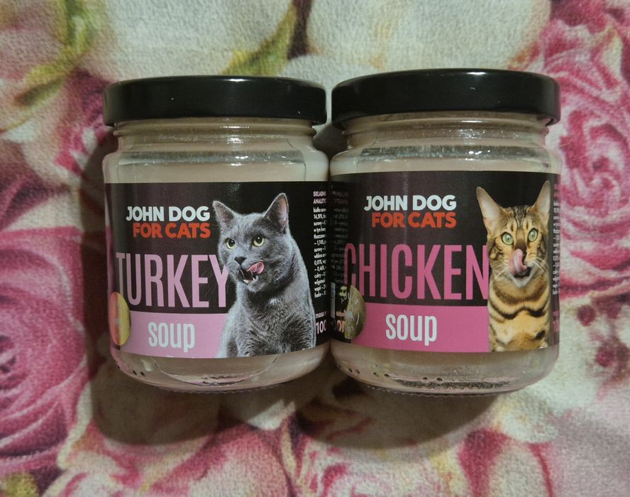 John dog for cats soup zupa kurczak indyk karna pełnoporcjowa dla kota