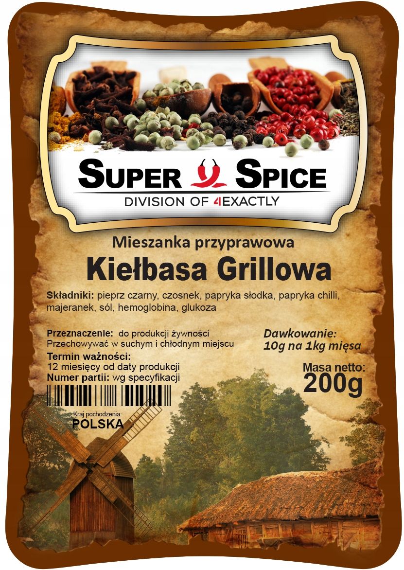 Mieszanka Przyprawowa SuperSpice - Kiełbasa Grillowa - 200g