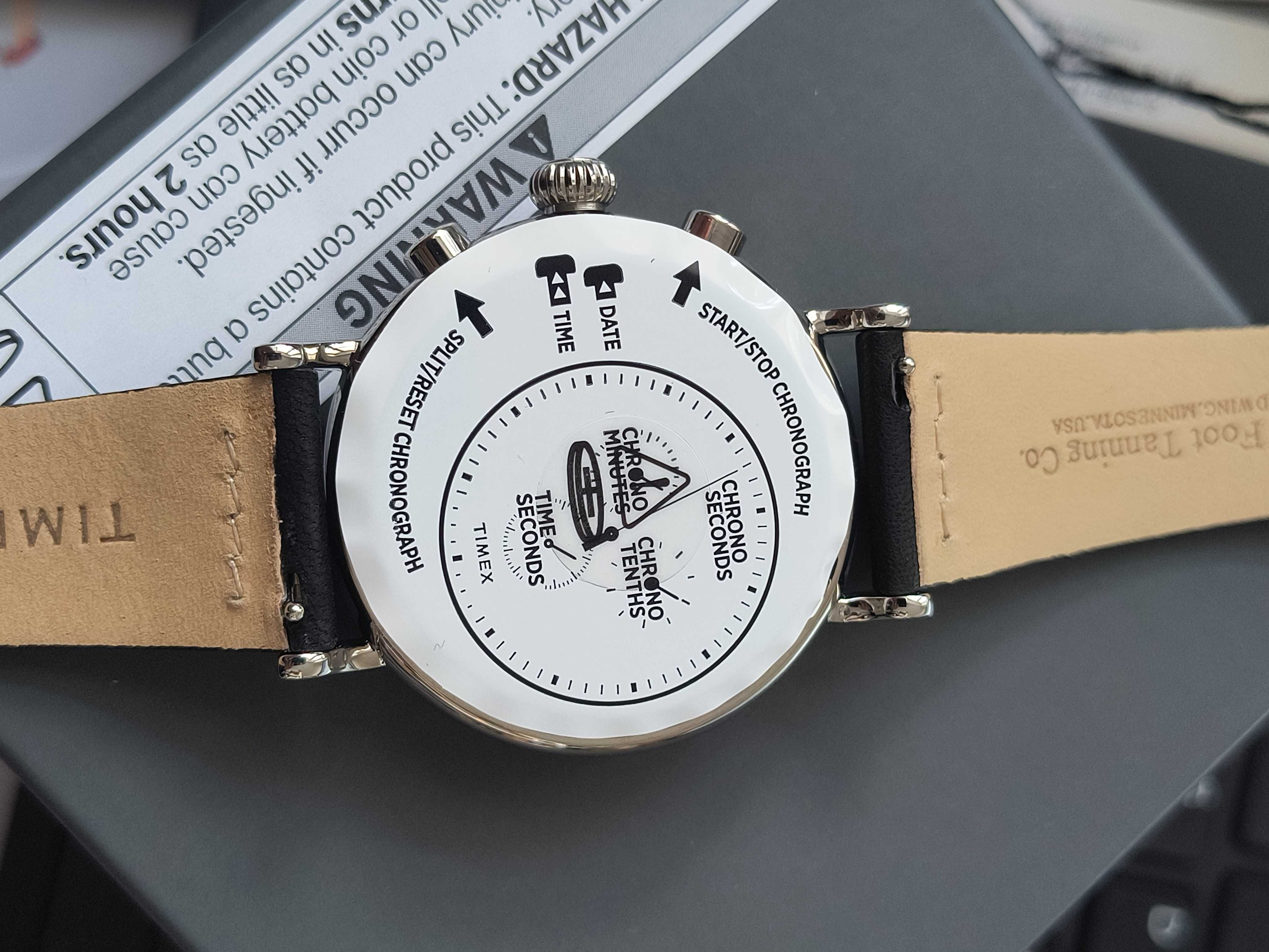 Часы Timex Chronograph 41mm Tw2T69100VQ с подсветкой Indiglo