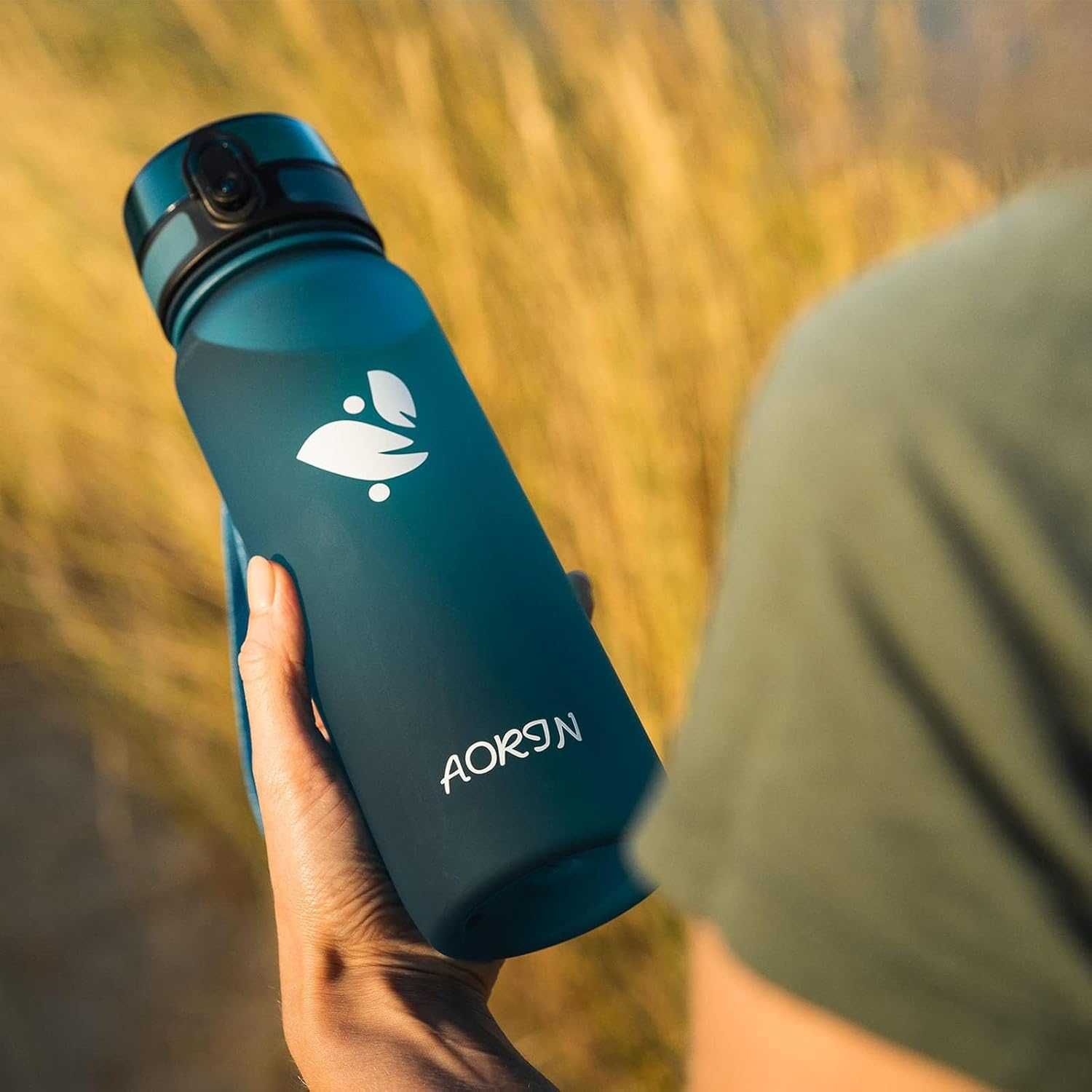 BIDON 1000ml z miarką sportowy AORIN butelka 1L s730