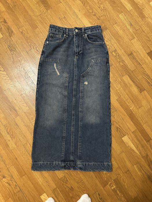 Джинсова спідниця міді XS/S
