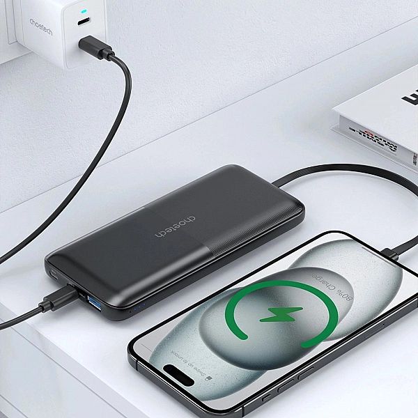 Powerbank Choetech B654, 10000mAh 22.5W USB-A / USB-C / micro USB z wb