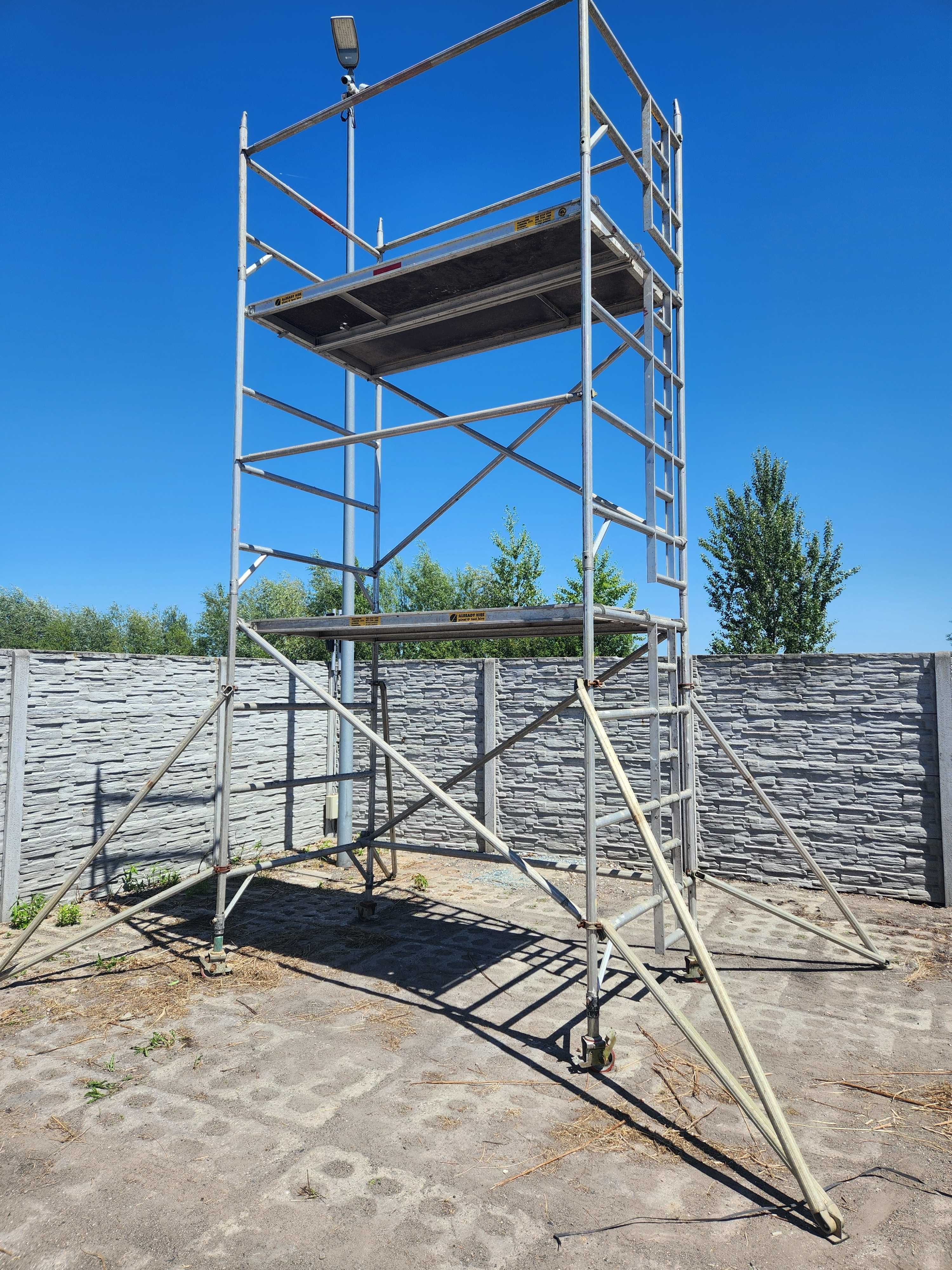 Rusztowanie aluminiowe jezdne 6,20 m roboczych 144 cm x 245