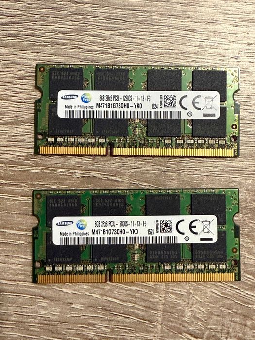 Pamięć RAM 16GB DDR3 PC3L 12800S 1600MHz