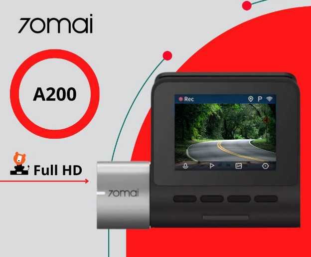 Відеореєстратор Xiaomi 70mai A200 Dash Cam Plus+ камера глобал