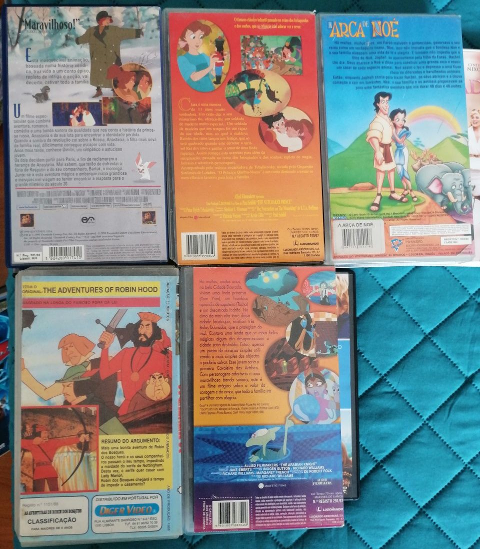 Cassetes VHS animação