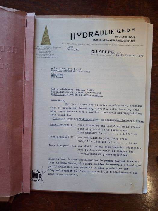 1939 catálogos alemaes destinados fabrica material guerra braço prata