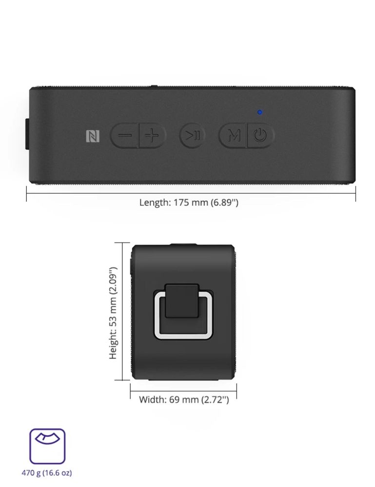 Tronsmart T2 Plus 20Вт Портативная Bluetooth 5.0 Колонка NFC, IPX7