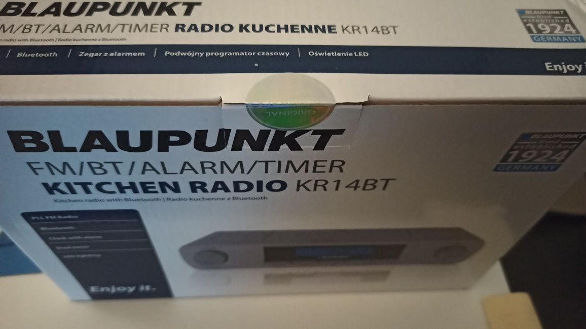 Radio blaupunkt, kuchenne KR14BT, bluetooth, podszafkowe, zegar, nowe