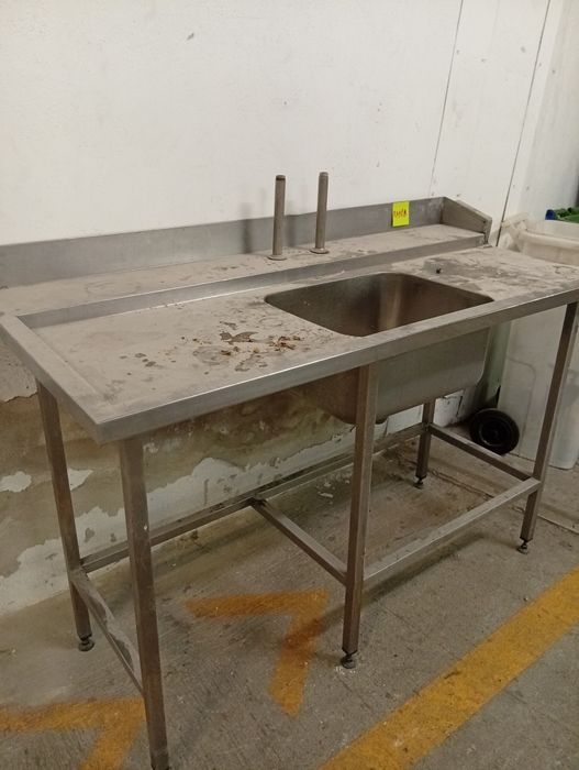 Bancada inox com cuba