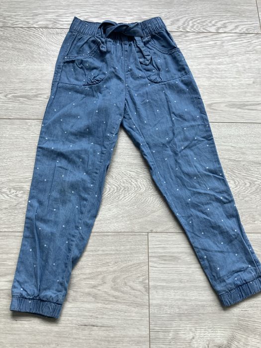 Spodnie miekkie z imitacji dżinsu