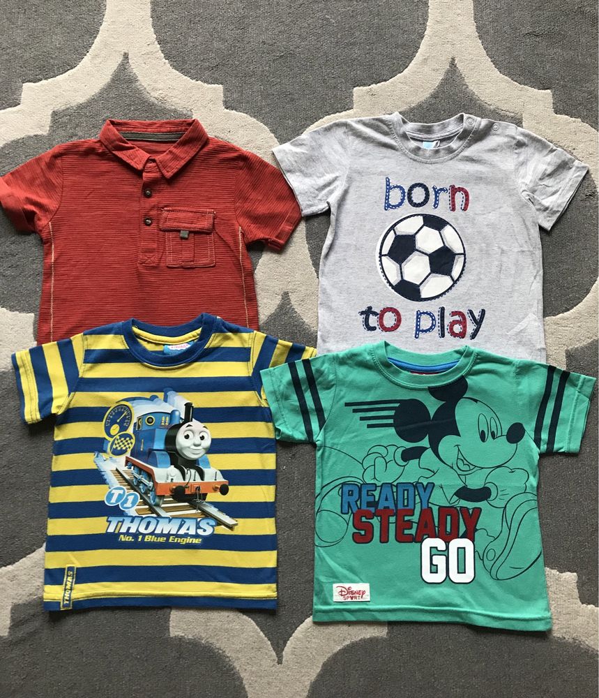 Zestaw 4 t-shirtów koszulek Disney, Thomas rozm.86/92 cm