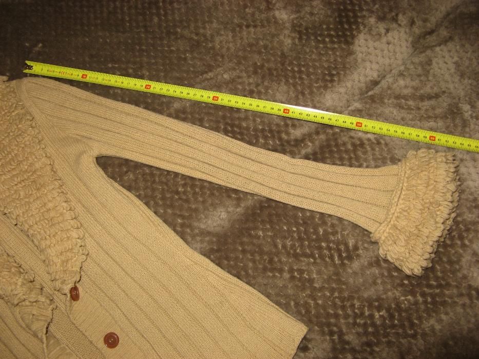 sweter z PRL * beż * bombowy sweterek * kołnierz * moda PRL