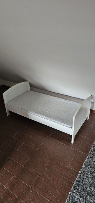 Łóżeczko dzięciece 2w1 tapczan Pinolino 70x140 materac lateksowy Hevea