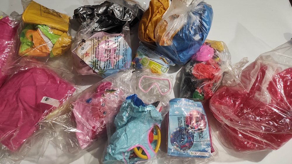 Zestaw dmuchanych zabawek do basenu koła dmuchane pompowane, materace