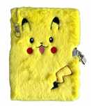 Zeszyt Pamiętnik Kłódka Włochacz Notatnik Z Futerkiem Pluszowy Pikachu