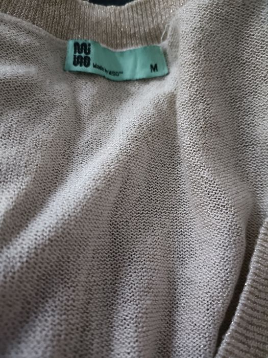 Złoty sweter cienki rozmiar m