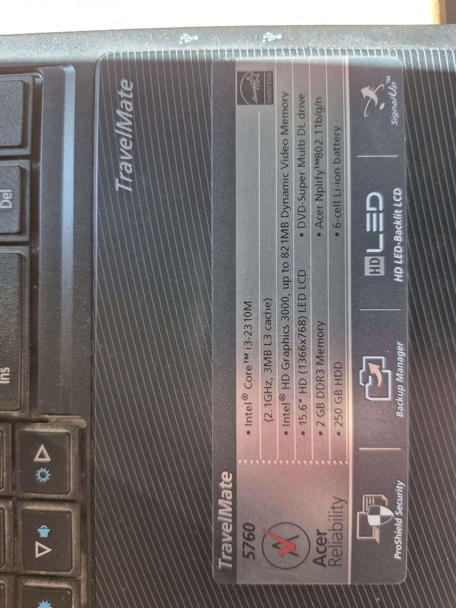 Laptop Acer TravelMate 5760 i3