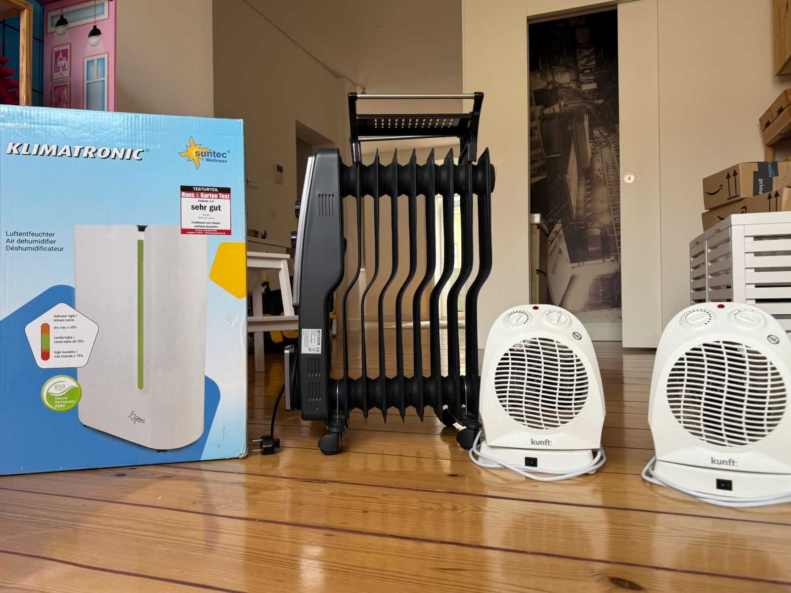 Pack de Conforto para Casa: 3 Aquecedores e 1 Desumidificador!