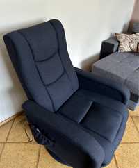 Fotel obrotowy, rozkładany z funkcją masażu