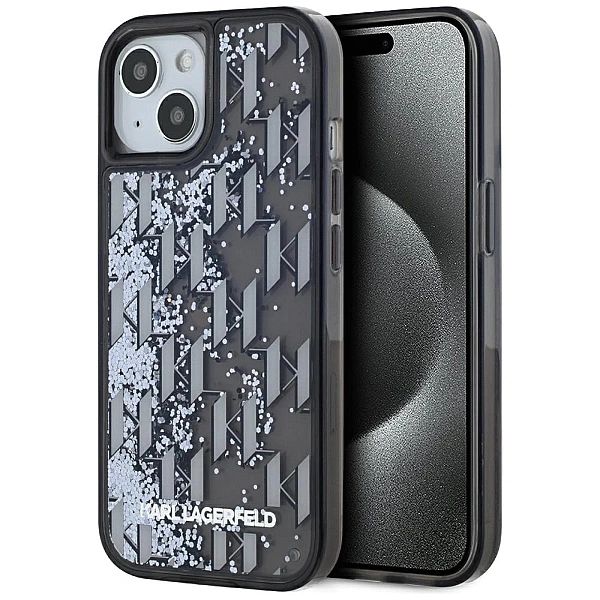 Etui Karl Lagerfeld Liquide Glitter Monogram Gradient na iPhone 15 - c