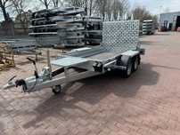 Przyczepa do przewozu sprzętu budowlanego B 260/2 260x150 2700kg 2 osie pod koparke koparka walec MOTOMUS  Przyczepa do sprzętu budowlanego 260x150 2700kg Wrocław Borowa