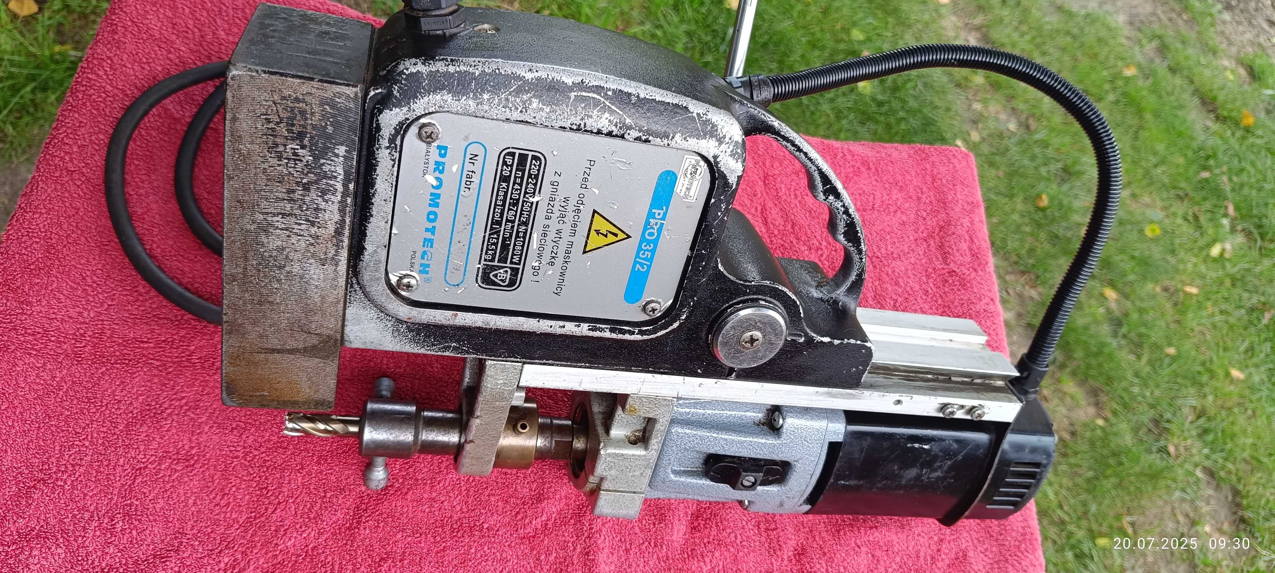 Wiertarka elektromagnetyczna  +siedem wierteł trepanacyjnych Gratis