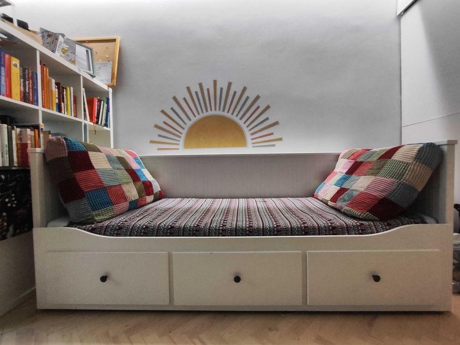 Łóżko rozkładane Ikea hemnes z materacami
