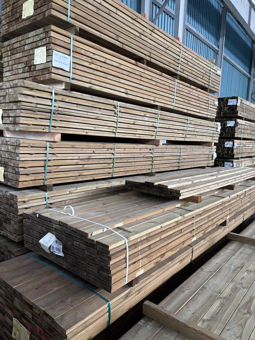 Deska tarasowa gładka impregnowana ciśnieniowo 28x120mm sosna BRUTTO!