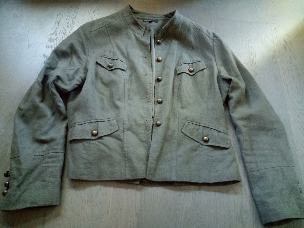 Kurtka khaki KappAhl z lnem 40 42 44