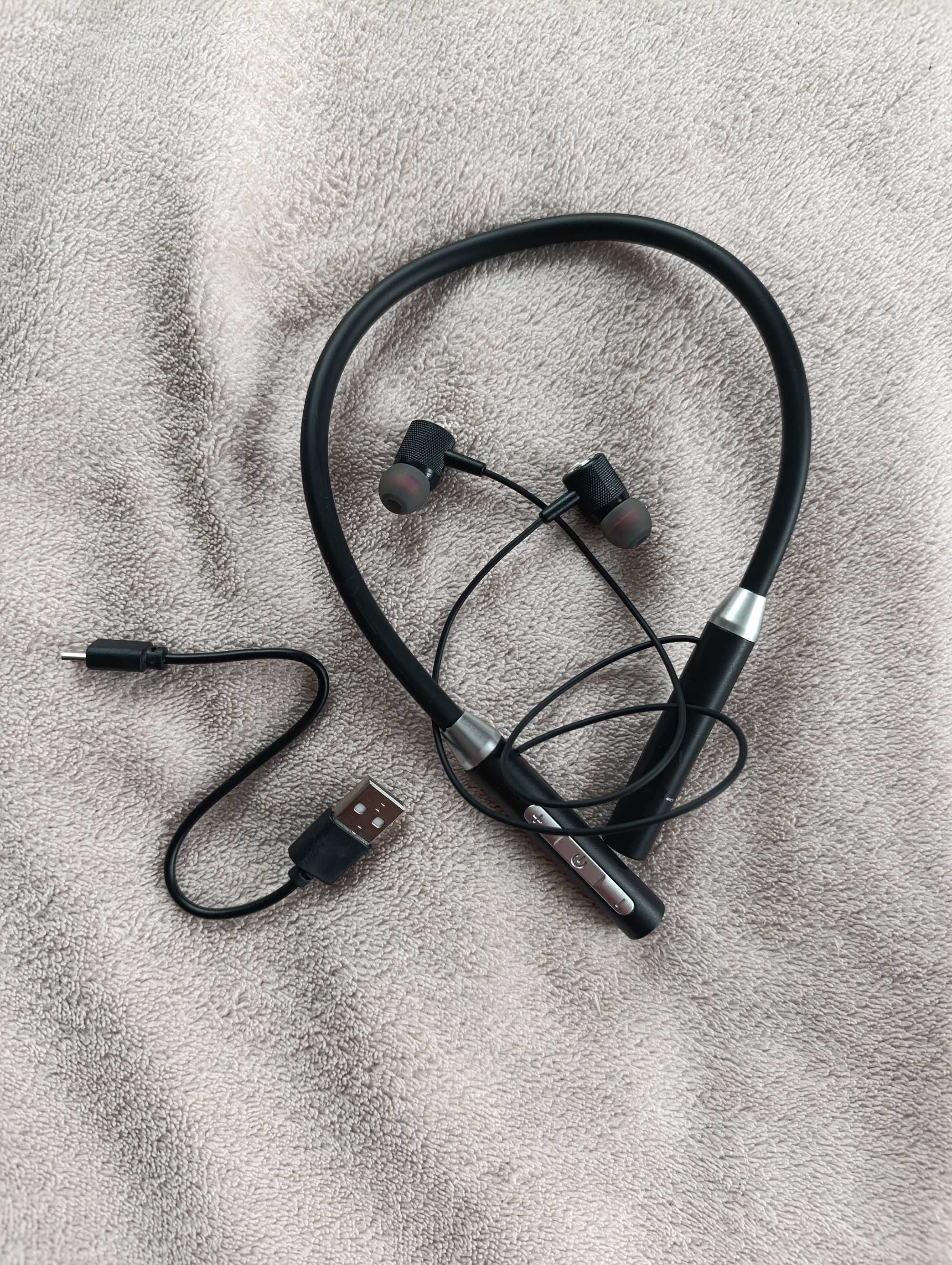 Słuchawki bezprzewodowe Bluetooth ja szyję z pałąkiem na kark