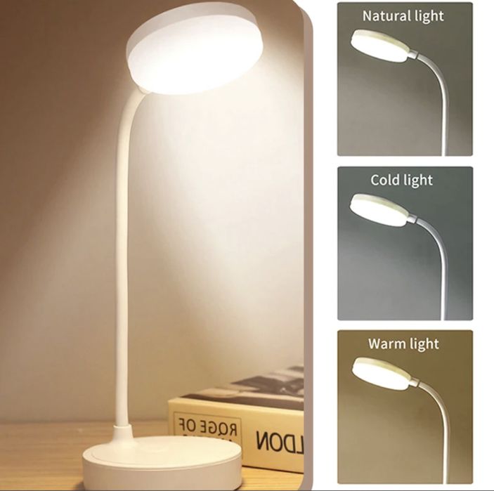 Настольная лампа, светодиодная LED лампа с аккумулятором! Распродажа!