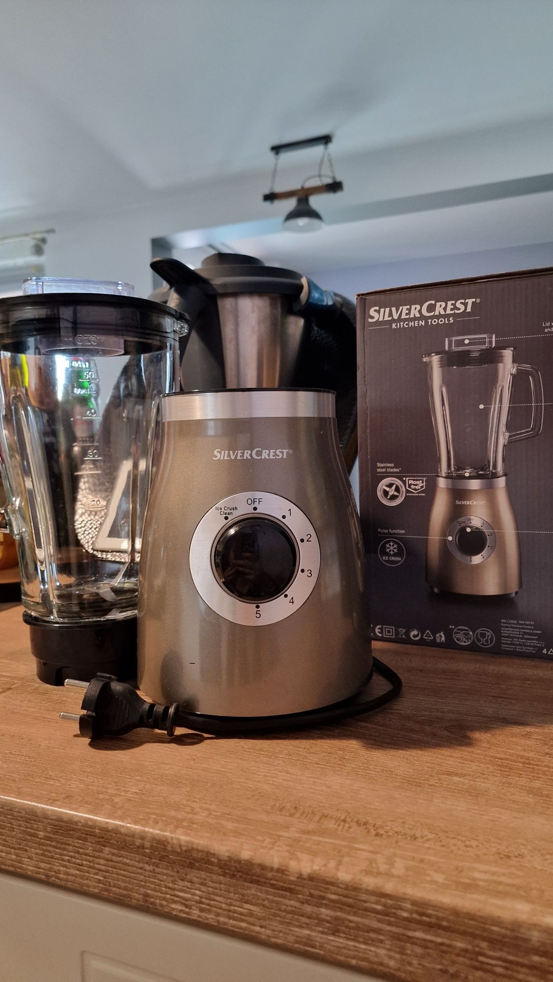 Mikser kielichowy Silvercrest szklany 1,75L