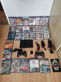 PlayStation 2 dużo gier 2 pady 25 gier pal i