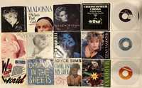 Discos vinil singles - 7" - Madonna, Van Halen, Christopher Cross, etc