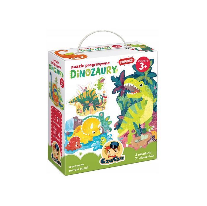 Puzzle Progresywne Dinozaury 4W1 71 El. Czuczu 3+