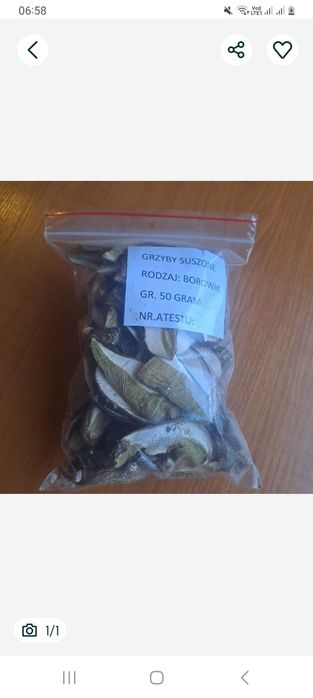 Grzyby suszone borowik szlachetny 50 gram