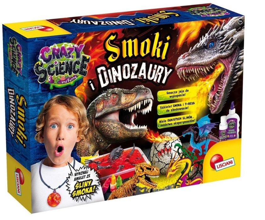 Crazy Science - Smoki i dinozaury pudełko,319x448 mm