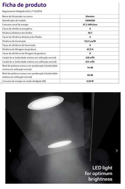 Exaustor KLASTEIN Pouco usado