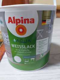 Эмаль Alpina акриловая Aqua Weisslack с колорантом Siena 55