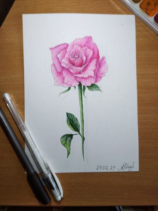 Акварельные скетчи и открытки