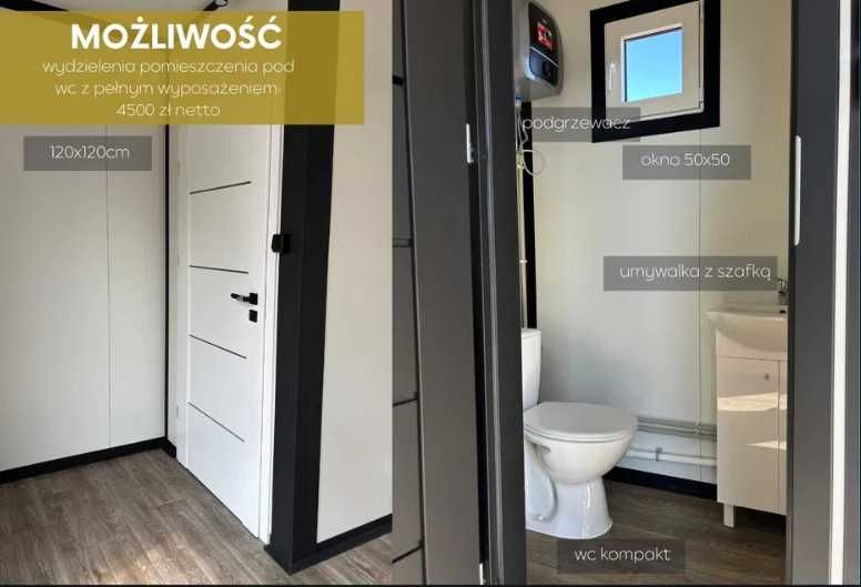 Gotowy pawilon kontener 700cmx300cm 7mx3m usługowy/biurowy/handlowy
