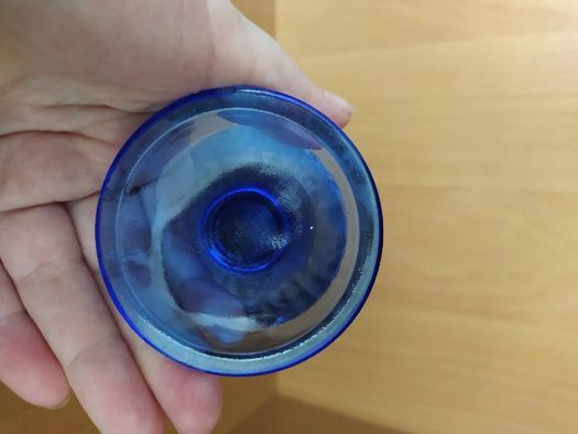 cukiernica granatowa habrowa niebieska szklana