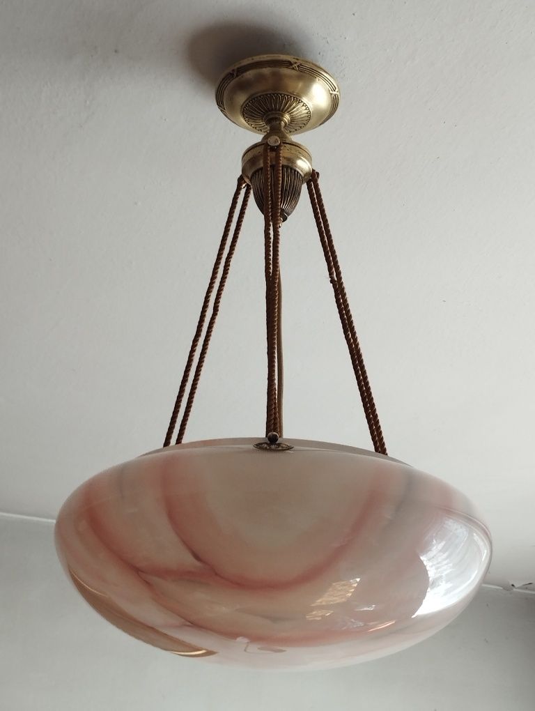 Stara lampa art deco duża ampla 45 cm