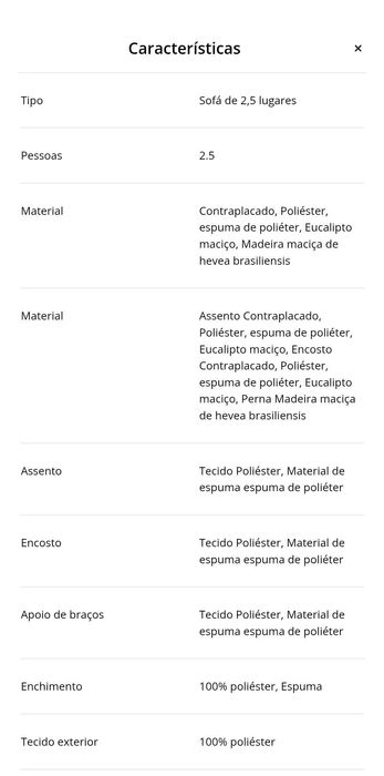 Sofá EGEDAL 2,5 lugares – Azul, pés pretos – como novo – 150€