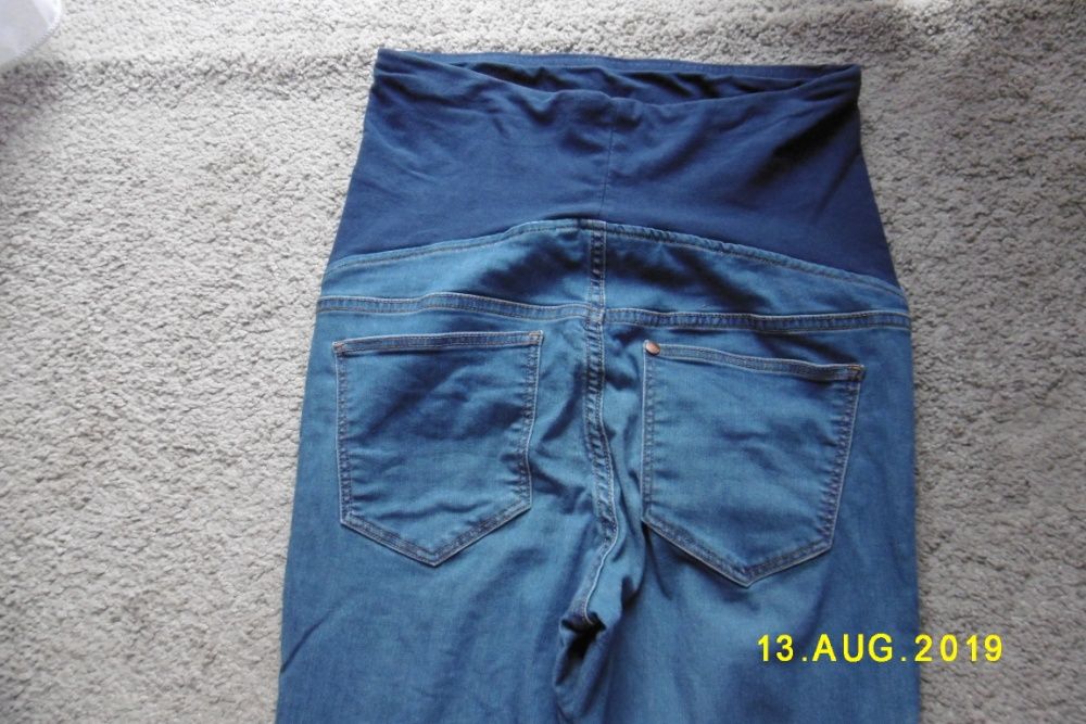 Spodnie, jeansy ciążowe H&M 36 niebieskie