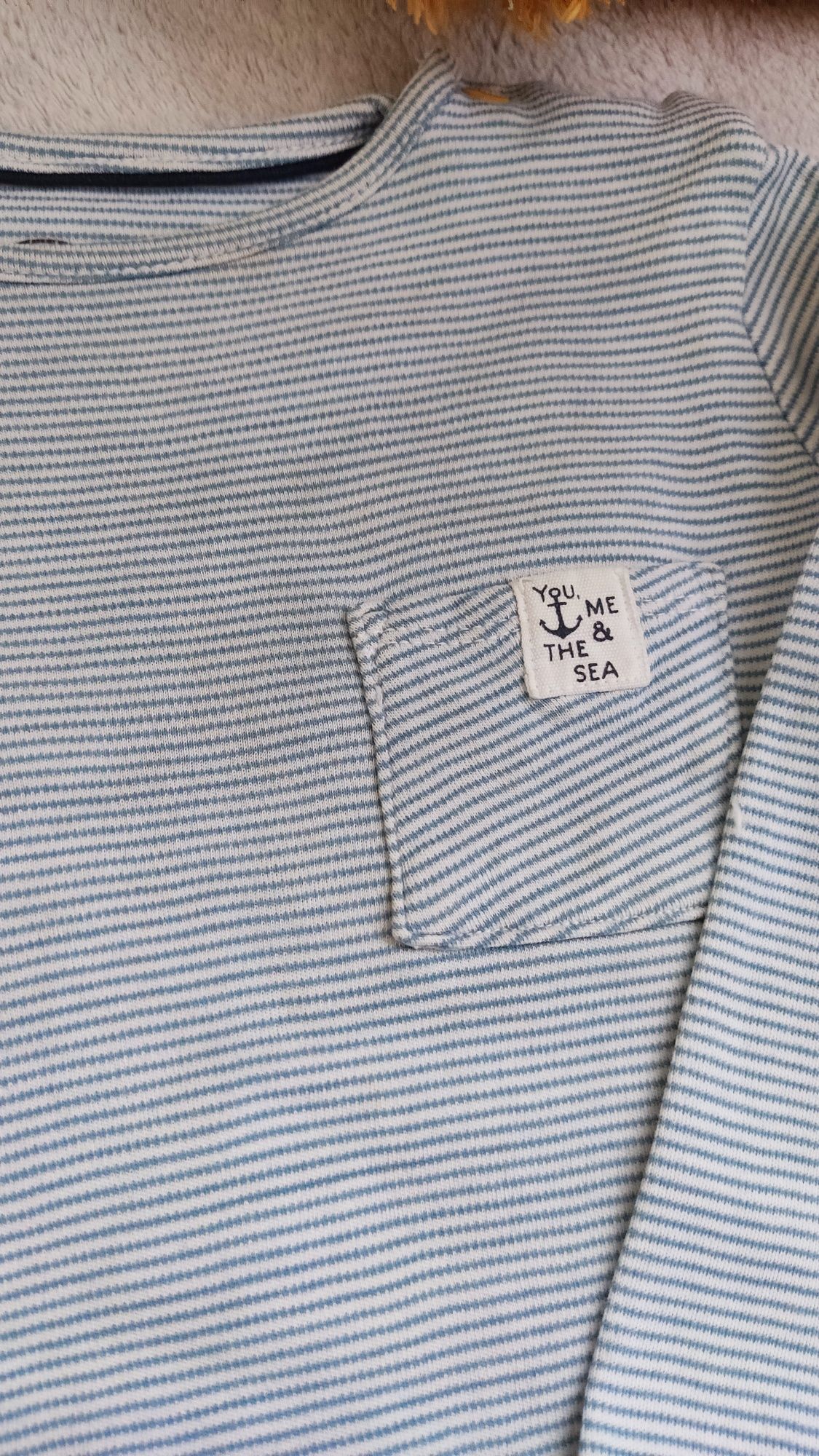 Bluzka c&a długi rękaw t-shirt marynistyczny r. 86/92