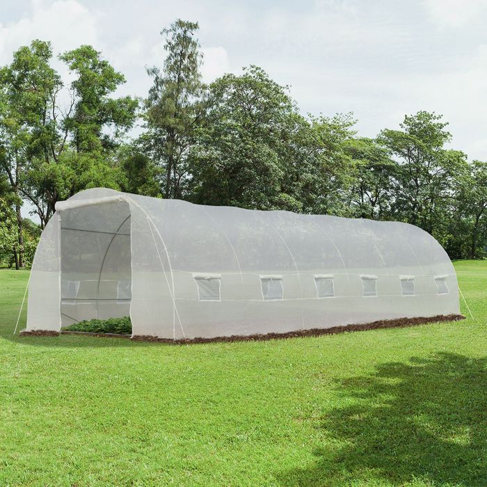 Estufa de Jardim 8x3x2m com 12 Janelas