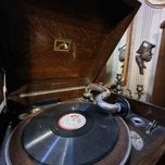 Stary gramofon sprawny Master's Voice #268 Antyki Stylowy Węgrów